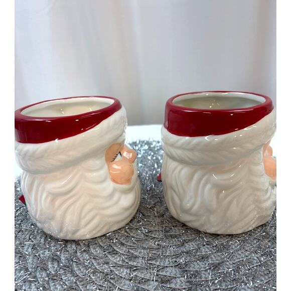 Sleigh Bell Bistro Winking Santa Retro Style Christmas Coffee/ Hot Cocoa Mugs - Picture 6 of 9